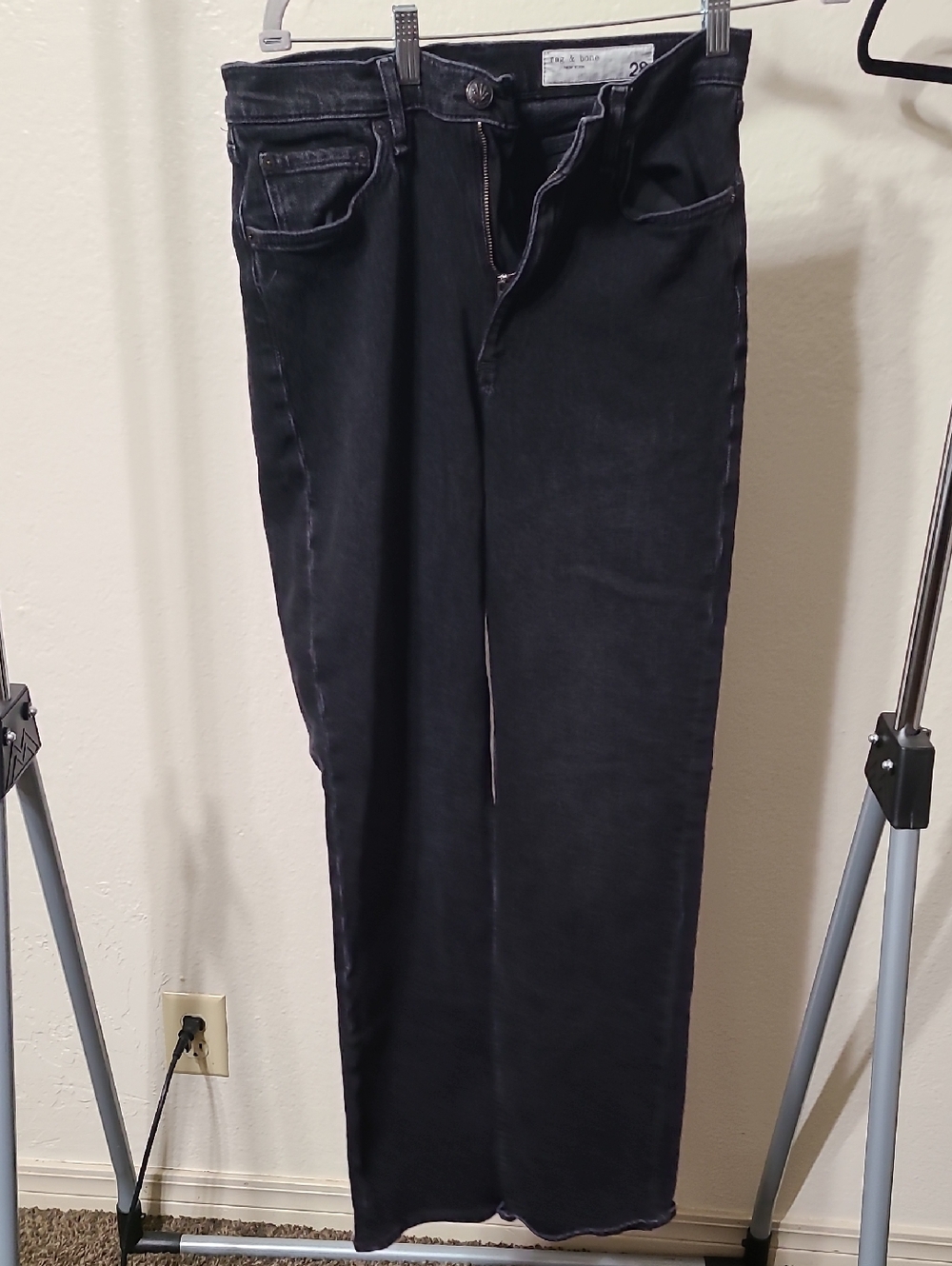 rag & bone Black Denim Jeans - Size 28